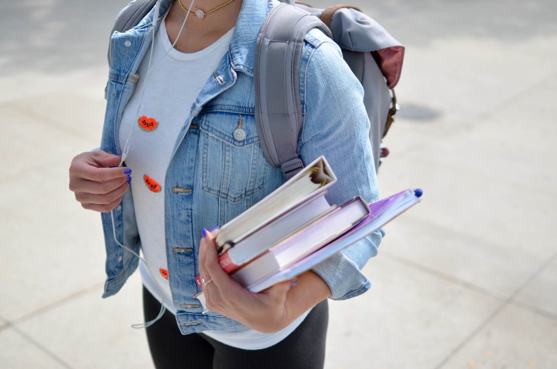 Child reading and studying